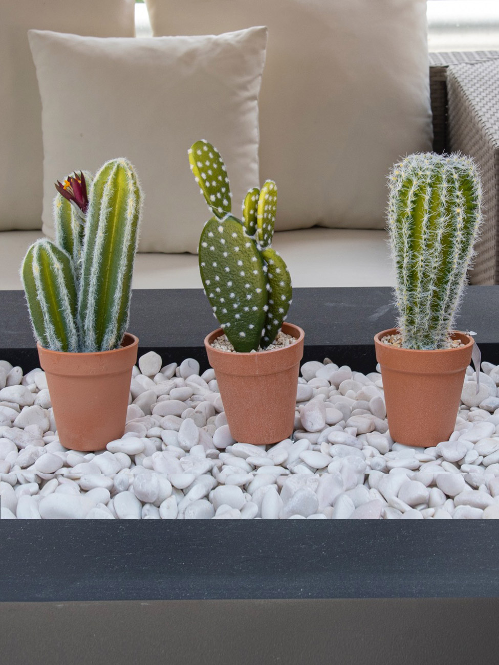 Set de 3 suculentas decorativas artificiales