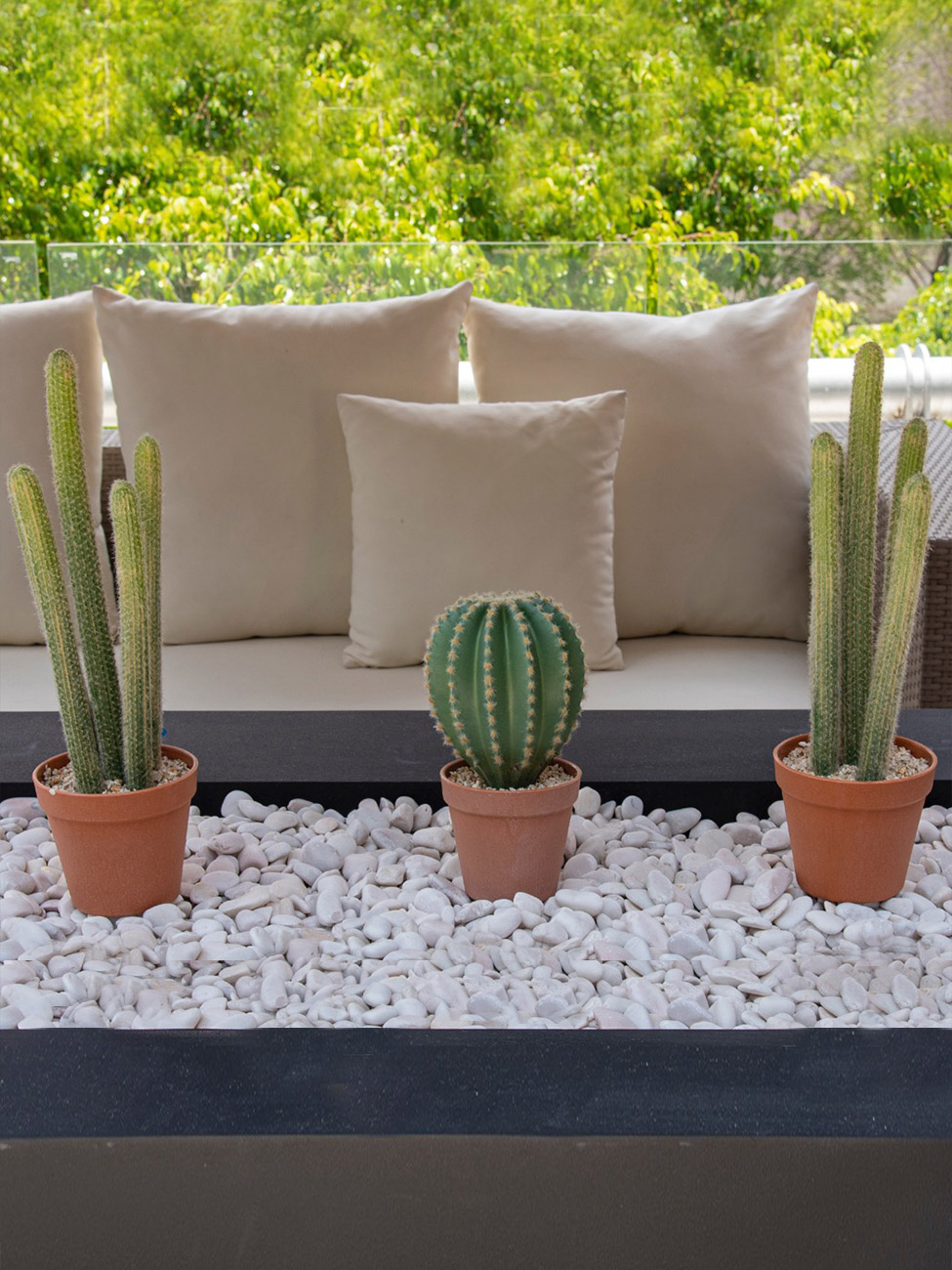Set de 3 suculentas decorativas artificiales